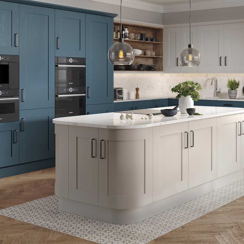 Wilton Azure Blue Kitchen Doors