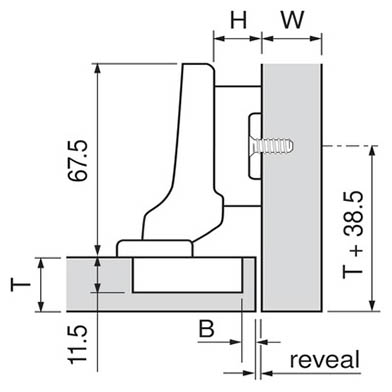 Integrated Soft Close 110 Hinge (Inset Application)