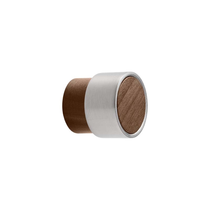 Radio Knob - Lacquered Walnut/Inox Look