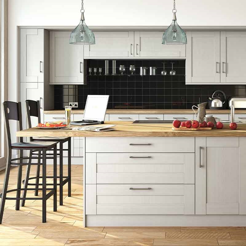 Wilton Kitchen Doors Finish: Oakgrain Light Grey