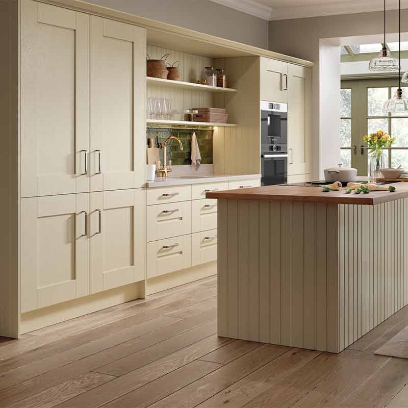 Wilton Kitchen Doors Finish: Oakgrain Cream